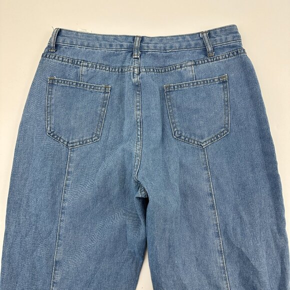 Shein Straight Leg Women's size 32 Medium Wash Blue Denim Jeans - Picture 5 of 5
